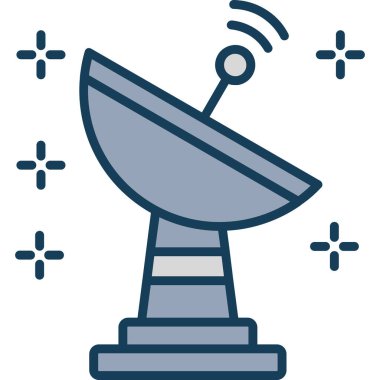 anten uydu anten simgesi ana hat biçiminde