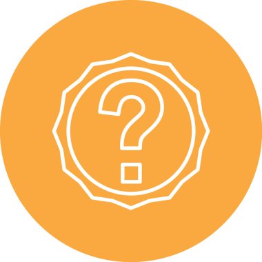 Soru işareti düz simgesi beyaz arkaplan, vektör, illüstrasyon