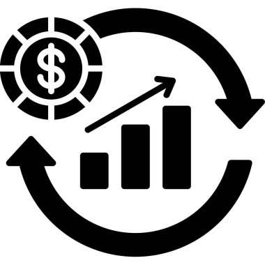 Dolar grafiği vektör illüstrasyonu