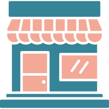 Mağaza. Web simgesi basit illüstrasyon