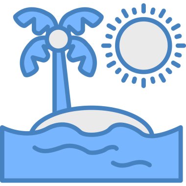 Plaj simge vektör çizim