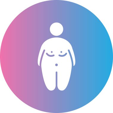 Kadın vücut simgesinin vektör illüstrasyonu