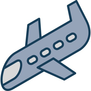 Uçak. Web simgesi basit illüstrasyon