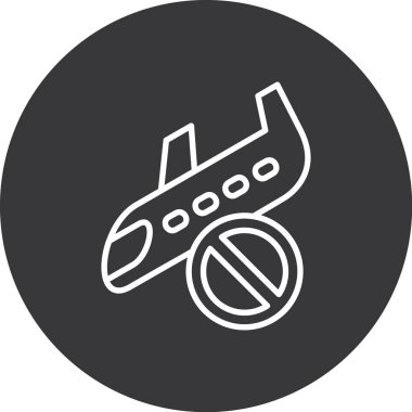 uçak ikonu vektör illüstrasyonu