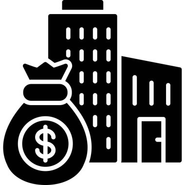 Bina. Web simgesi basit illüstrasyon