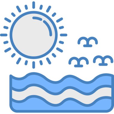 Güneş. Web simgesi basit illüstrasyon