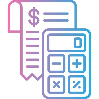 Hesap makinesi. Web simgesi basit illüstrasyon