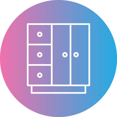 mobilya ikonu vektör illüstrasyonu