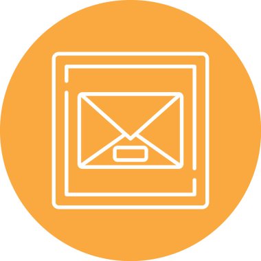 E-posta. Web simgesi basit illüstrasyon