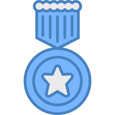 Madalya ikon vektör illüstrasyonu