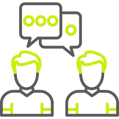 Tartışma. Web simgesi basit illüstrasyon