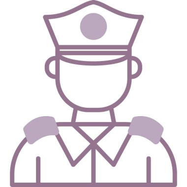 Asker. Web simgesi basit illüstrasyon