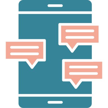 Konuş. Web simgesi basit illüstrasyon