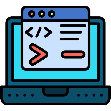 Kodlama geliştirme programlama simgesi - taslak biçimi