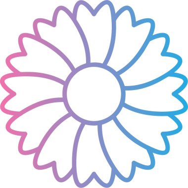 Çiçek. Web simgesi basit illüstrasyon