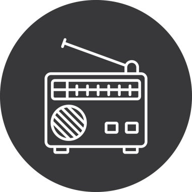radyo simgesi vektör illüstrasyonu