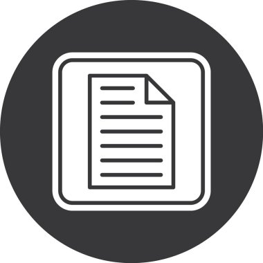 Belge. Web simgesi basit tasarım