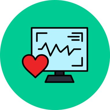 web simgesi, kalp vektör illüstrasyon