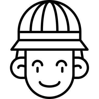 işçi miğferi simgesi, taslak biçimi