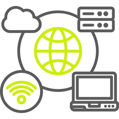 genel ağ vektör simgesi