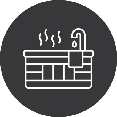 Barbekü. Web simgesi basit illüstrasyon