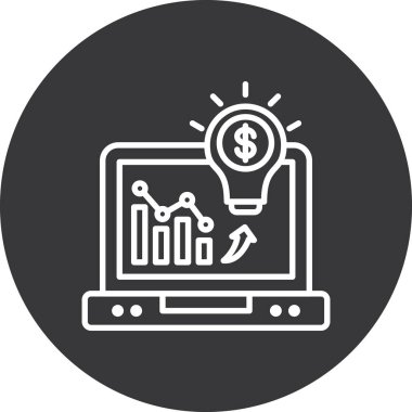 finansal analiz simgesi vektör illüstrasyonu