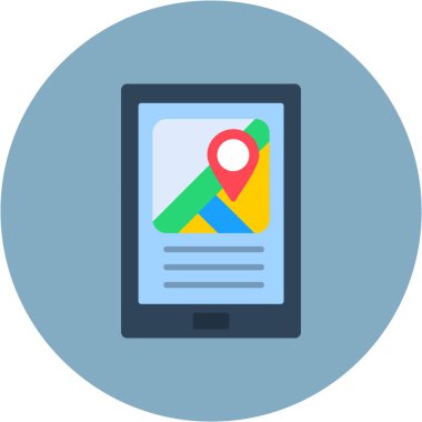 Harita gezinme konumu simgesi düz biçimli