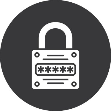 Şifre kilidi simgesi. Web için kilit vektör simgelerinin basit illüstrasyonu