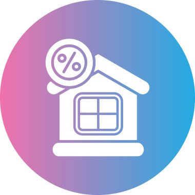 Bir ev simgesinin vektör illüstrasyonu