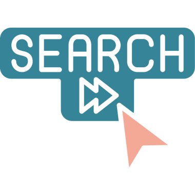 Arama simgesi renkli çizgi sembolü. Premium kalite izole arama ögesi modada.