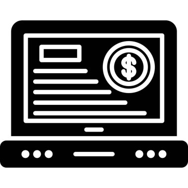 dolar simgesi olan bilgisayar, basit biçim