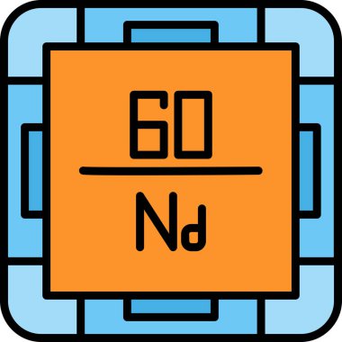 6 x periyodik elementler tablosu. vektör illüstrasyonu.