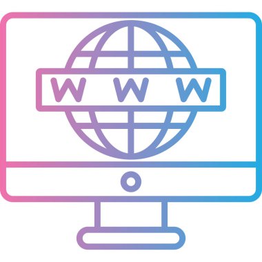 Web simgesinin web simgesi, web tasarımı kavramının vektör illüstrasyonu