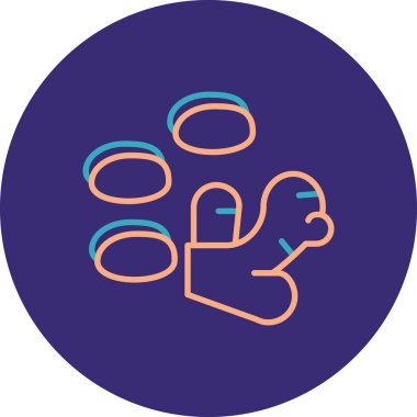 Bir insan el simgesinin vektör illüstrasyonu