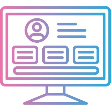 Tarayıcı. Web simgesi basit illüstrasyon