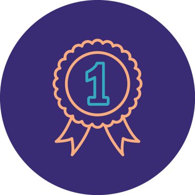 Mavi ve kırmızı kurdelenin vektör çizimi