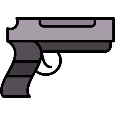 silah simge tabanca, illüstrasyon vektör