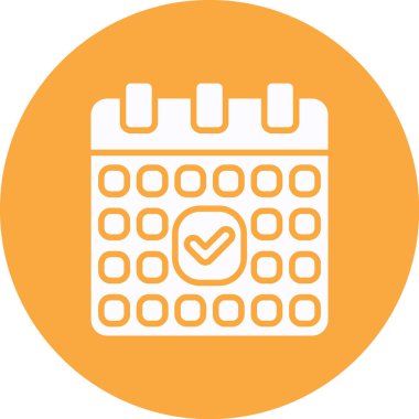 Kişisel ve ticari kullanım için takvim vektör simgesi simgesi vektör çizimi..