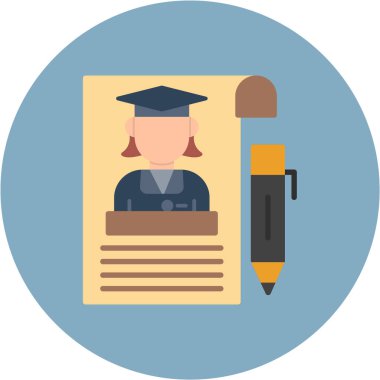 eğitim düz vektör simgesi