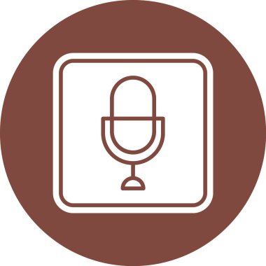 mikrofon simgesi vektör illüstrasyonu