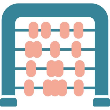 abacus ikon vektör illüstrasyonu