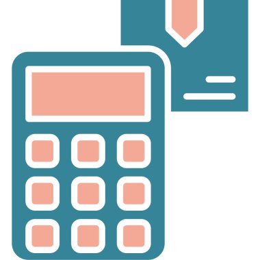 Hesap makinesi. Web simgesi basit illüstrasyon