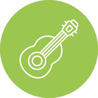 trend biçimi izole edilmiş arkaplanda akustik gitar simgesi
