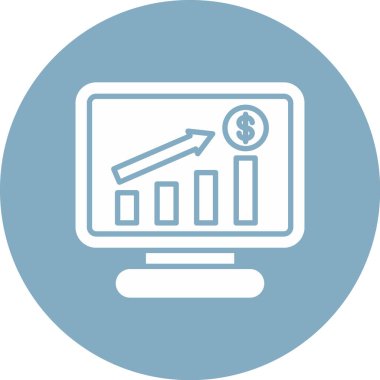 İş ve finans simgesinin vektör illüstrasyonu