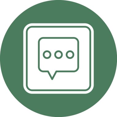 Mesaj var. Web simgesi basit illüstrasyon