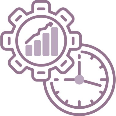 arkaplanda düz saat simgesi izole edildi