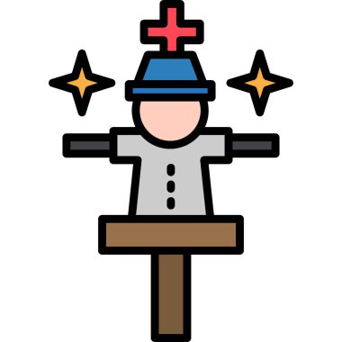 Noel Kardan Adam ikonu. vektör noelleri ve yeni yıl illüstrasyonu