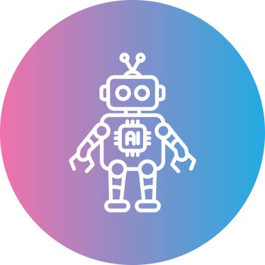Robot simgesinin vektör illüstrasyonu