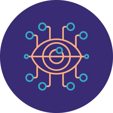 Bir virüs simgesinin vektör illüstrasyonu