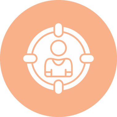 Bir insan simgesinin vektör illüstrasyonu